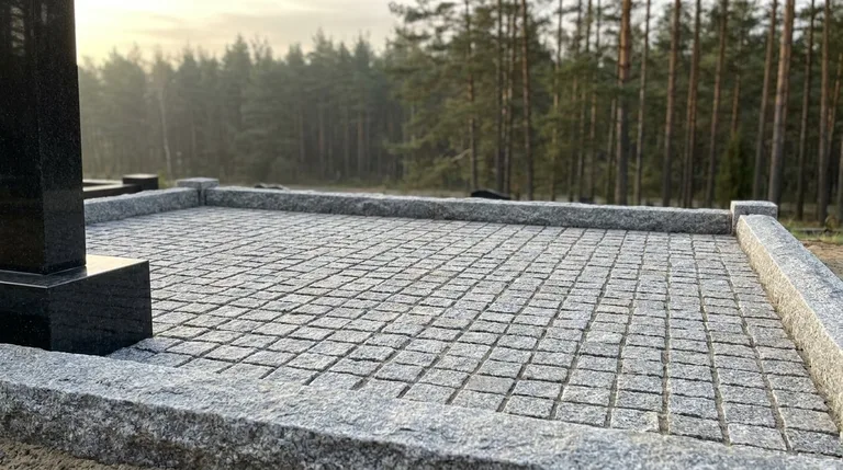 Выполненное благоустройство: мощение участка гранитной плиткой, ПМ003 в Ставрополе