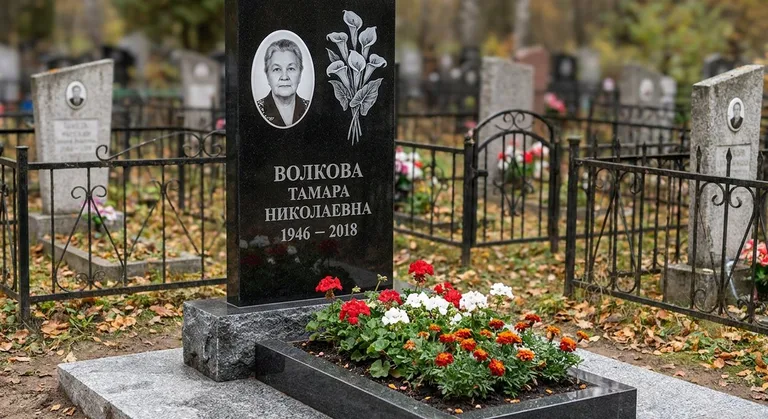 Памятник с гравировкой калл — выполненная работа «Волкова» в Ставрополе