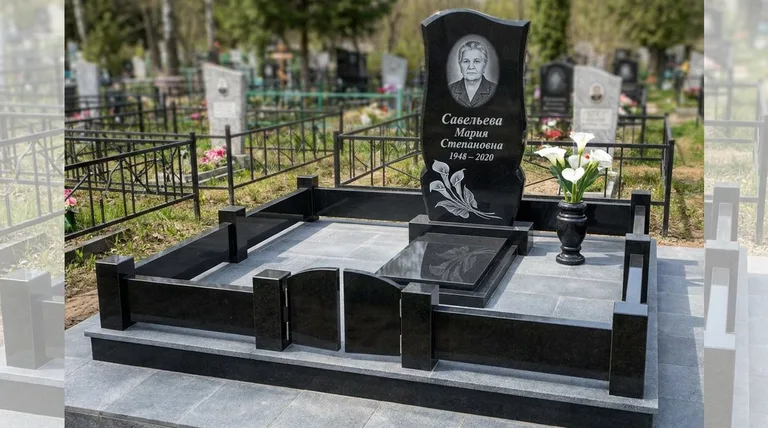 Памятник с гравировкой калл — выполненная работа «Савельева» в Ставрополе