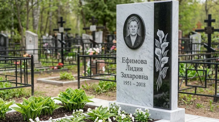 Памятник с гравировкой калл — выполненная работа «Ефимова» в Ставрополе