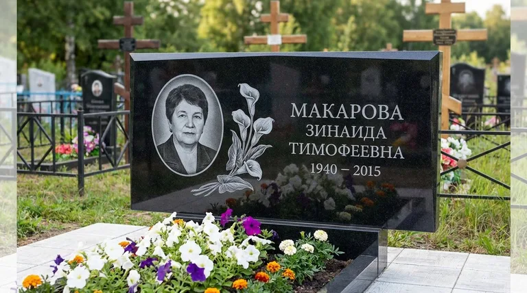 Памятник с гравировкой калл — выполненная работа «Макарова» в Ставрополе