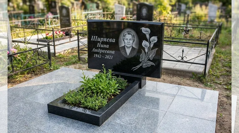 Памятник с гравировкой калл — выполненная работа «Ширяева» в Ставрополе