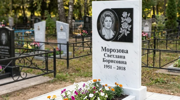 Памятник с гравировкой роз — выполненная работа «Морозова» в Ставрополе
