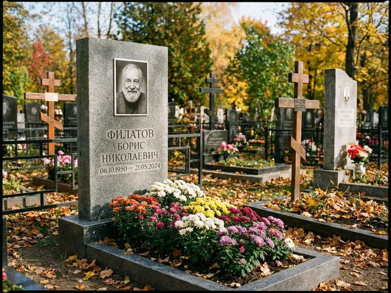 Керамический портрет с цветником в Ставрополе