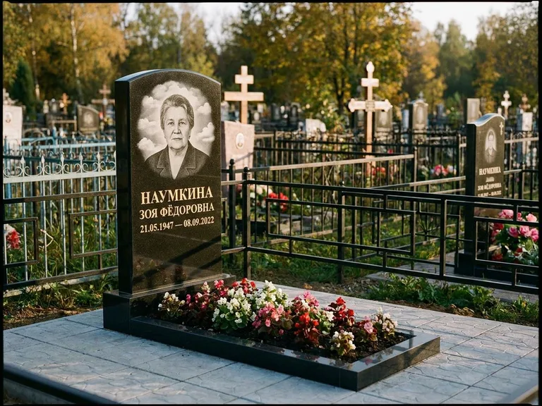 Гравировка портрета на чёрном граните — выполненная работа 30 в Ставрополе