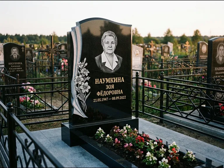 Гравировка портрета на чёрном граните — выполненная работа 6 в Ставрополе