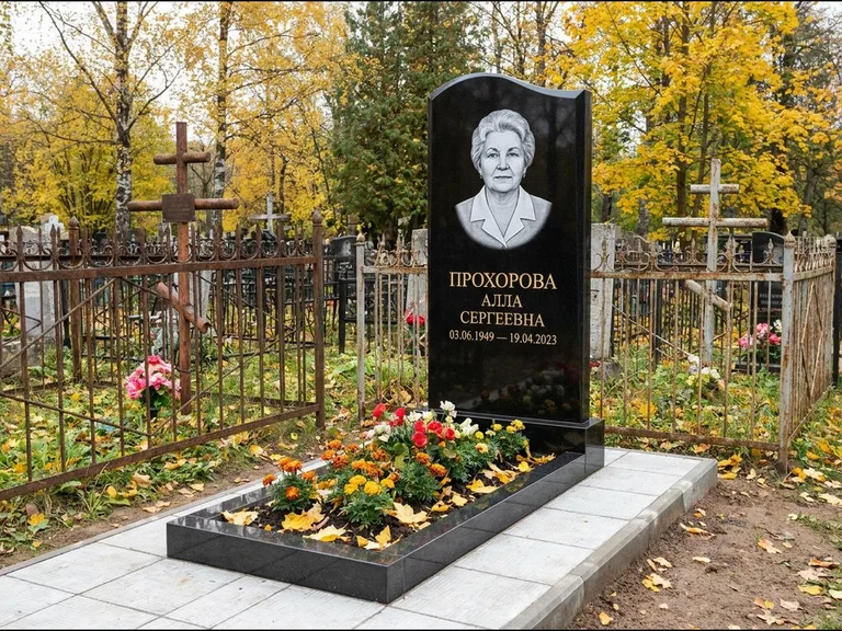 Гравировка портрета на чёрном граните — выполненная работа 8 в Ставрополе