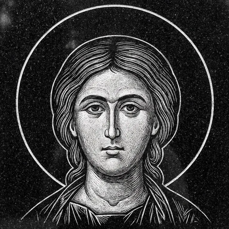 Эскиз иконы: Именная икона — святой покровитель по имени, гравировка на памятник в Ставрополе