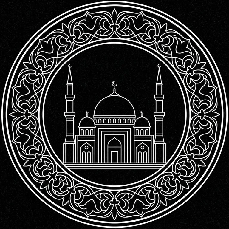 Эскиз: В медальоне — круглый медальон с восточным кантом в Ставрополе