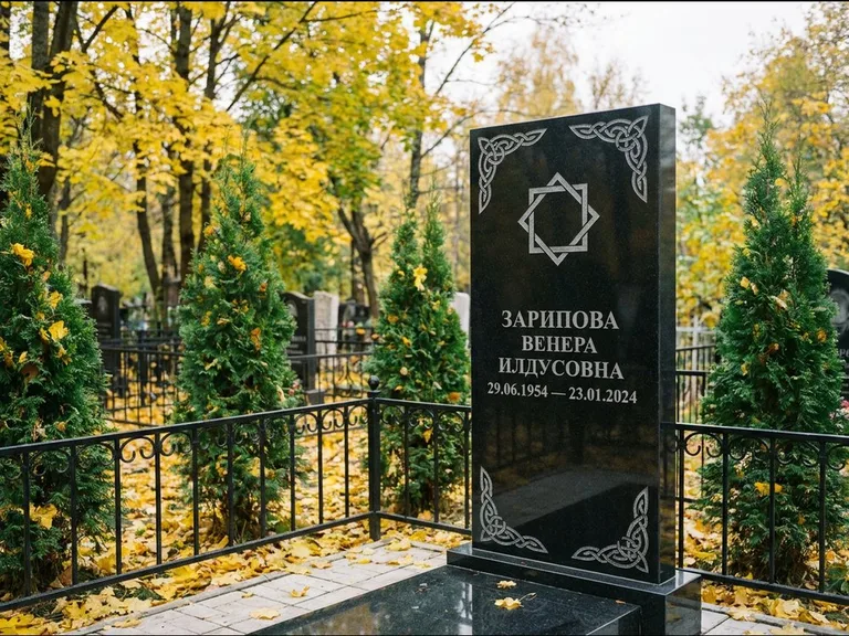 Мусульманский памятник — руб аль-хизб с восточной плетёнкой, работа «Зарипова» в Ставрополе