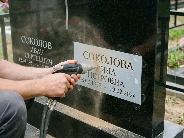 Догравировка ФИО и дат — гравировка с выездом на кладбище в Ставрополе