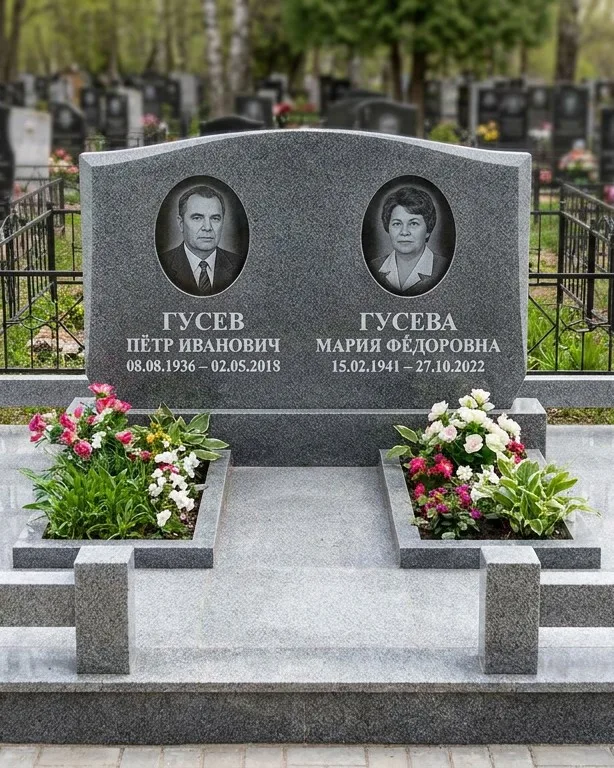 Памятник под ключ из белого мрамора в Ставрополе