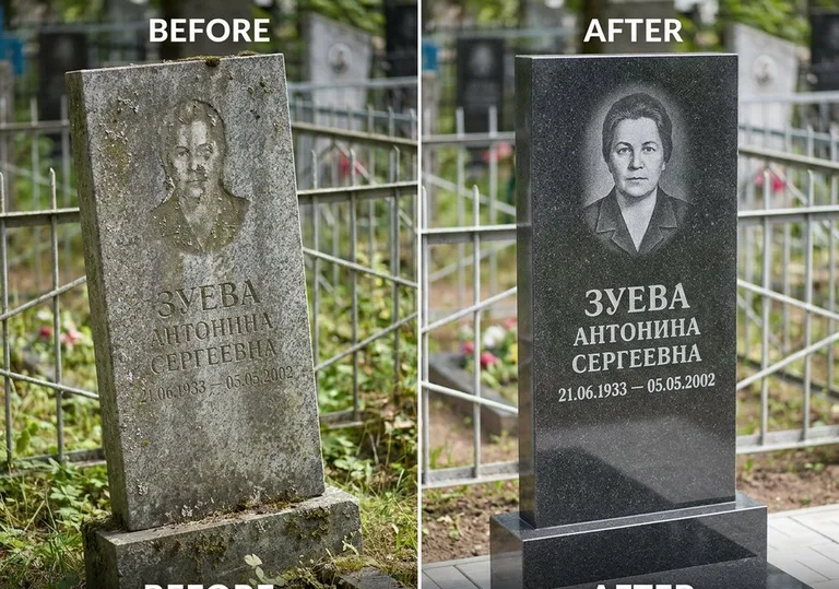 Восстановление сколов кромки гранита: до и после в Ставрополе