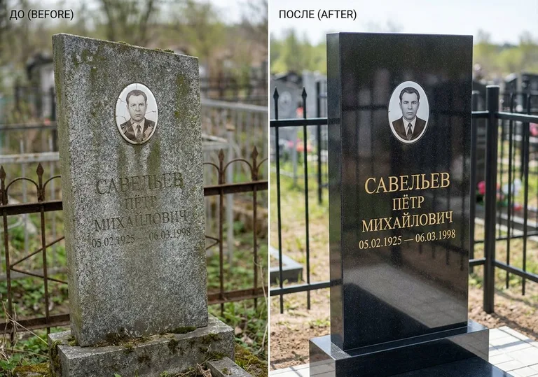 Комплексная реставрация старого памятника: до и после в Ставрополе