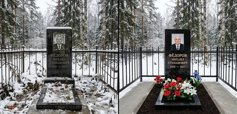 Диптих №20: тротуарная плитка вокруг памятника отмыта аппаратом высокого давления в Ставрополе