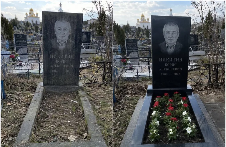 Диптих №3: покраска оградки и прополка цветника с тюльпанами — до и после в Ставрополе