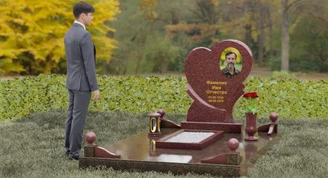 Комплект памятника в форме сердца
