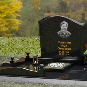 Вертикальный гранитный светский памятник - П155