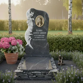 Гранитный памятник для одного усопшего в мемориальном комплексе - ПН138