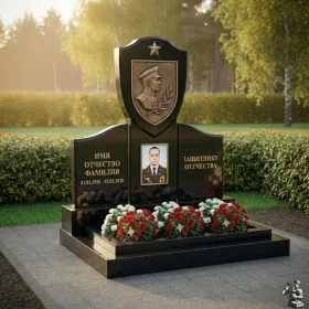 Вертикальный элитный светский гранитный памятник - ПН179