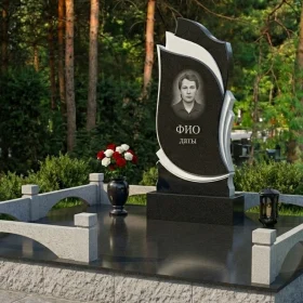 Светский Гранитный вертикальный памятник - ПН448