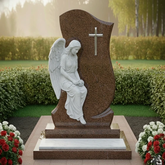 Элитный памятник из Гранита и Мрамора в Салехарде, гранит Дымовский