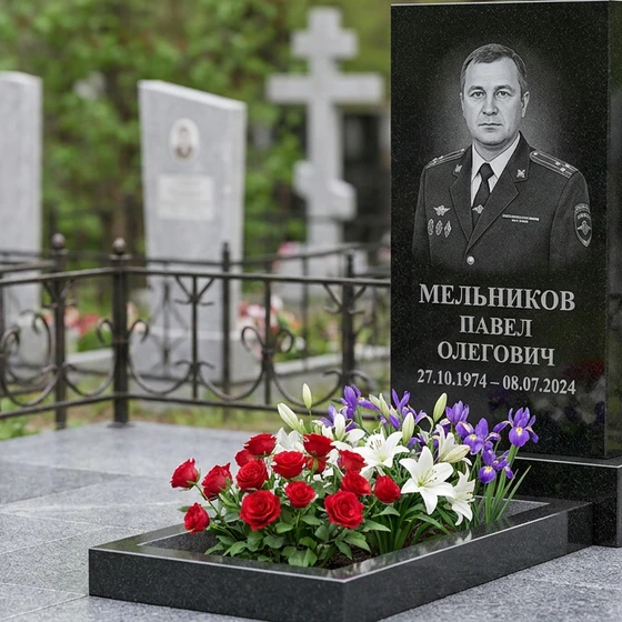 Памятник полицейскому на гранитном цоколе