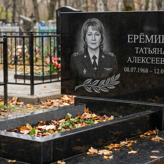 Памятник женщине-полицейскому — горизонтальная стела