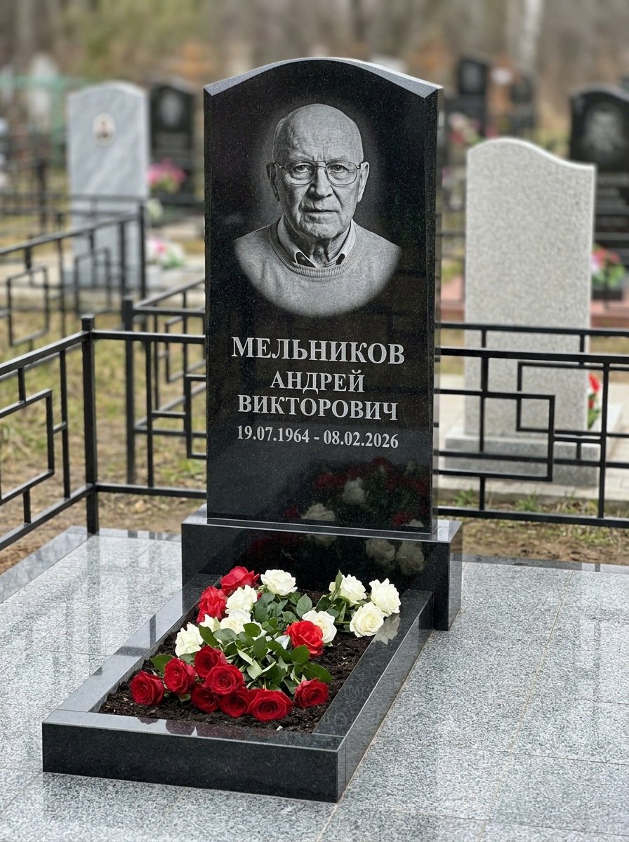 Портрет на памятнике в Ставрополе — Мелкое лицо с общего фото — портрет под гравировку