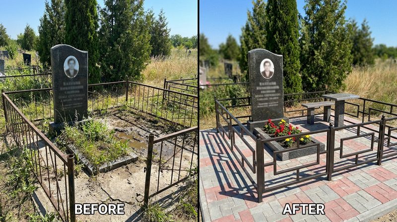 Благоустройство могилы в Ставрополе — пример 2