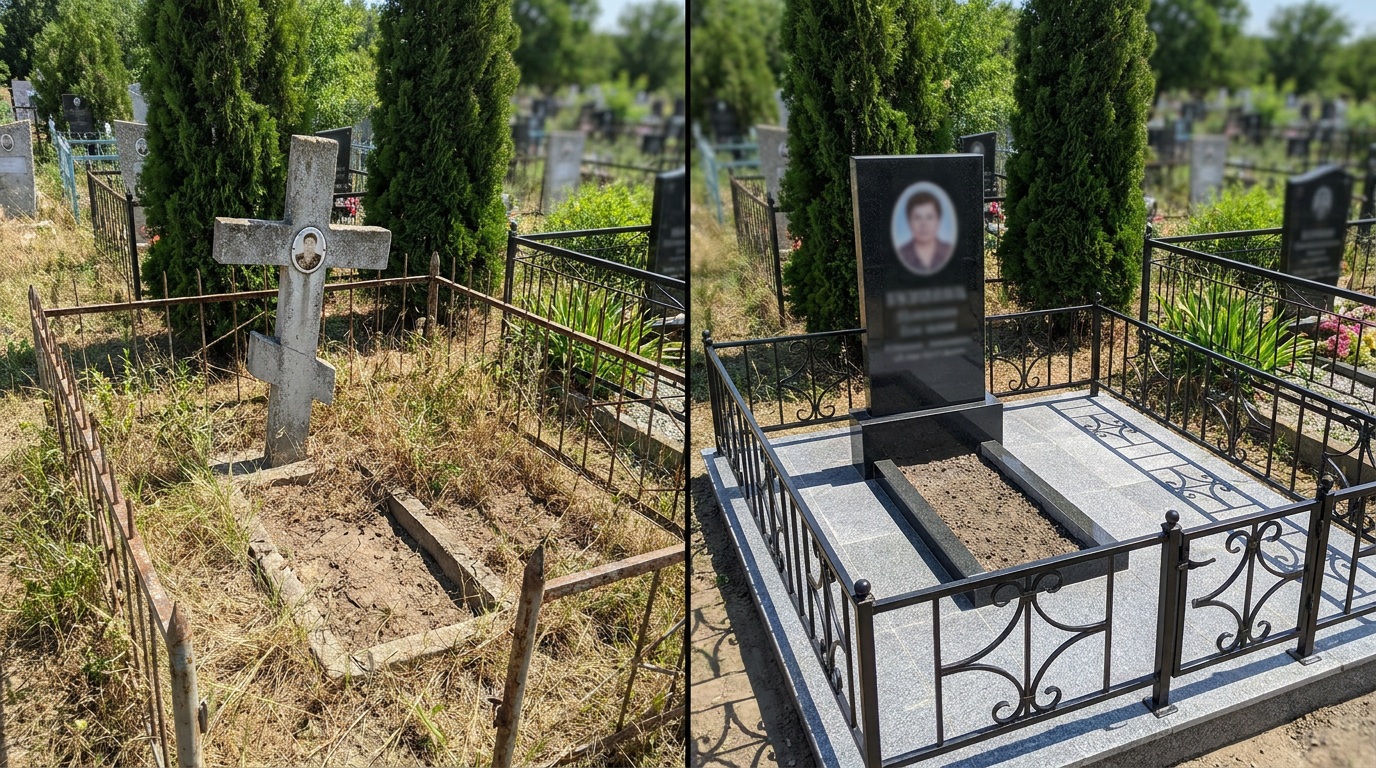 Установка памятника в Ставрополе — пример 1